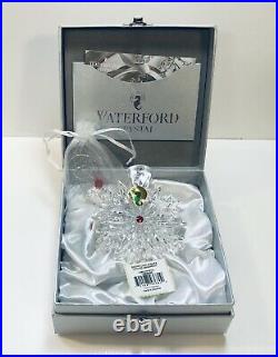1 Waterford Snowflakes Wishes Love Cranberry Christmas Ornament 10th Ed. NIB