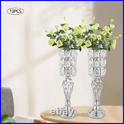 10 Metal Crystal Romantic Vase Wedding Centerpieces For Table Party Xmas Decor