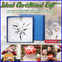 10 Sets 2023 Christmas Crystal Snowflake Ornaments Clear Snowflake Crystal Ornam