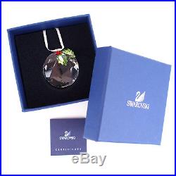 100% Authentic Swarovski Crystal Holly Window Christmas Ornament 870003 Retired