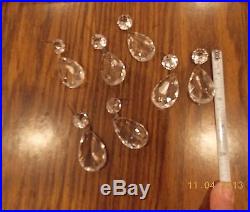 100 faceted crystal tear drop prisms-jewelry fixings -xmas ornaments-crafts
