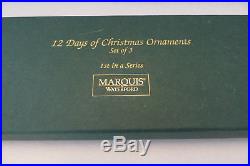 12 Days Of Christmas Waterford Marquis Lead Crystal Ornaments Series 1 Mib