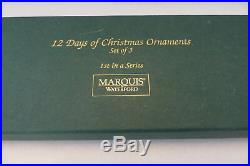 12 Days Of Christmas Waterford Marquis Lead Crystal Ornaments Series 1 Mib