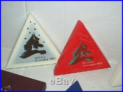 (12) Swarovski Crystal Christmas Ornament Lot Box Coa 1991 1992 1993 1994 1995