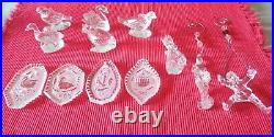 12 Waterford Crystal 12 Days of Christmas Ornaments Mixed Lot No Boxes
