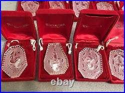 12 Waterford Crystal Ornaments 12 Days of Christmas 1984-1995 Complete