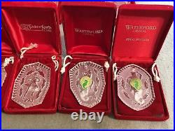 12 Waterford Crystal Ornaments 12 Days of Christmas 1984-1995 Complete