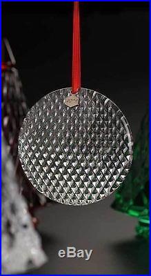 $150 Baccarat Crystal Diamant Bauble 3 Round Ornament New in Box 2807394