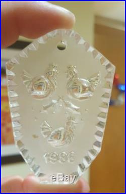 17 Waterford Crystal 12 days of Christmas ornament set 1978-1995 including 1982
