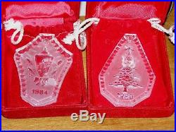 (18) Different 1978-1995 Waterford Crystal Christmas Ornaments-12 Days