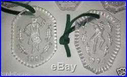 18 Waterford Crystal 12 Days Christmas Ornaments Annual 1978-1992 Includes 1982