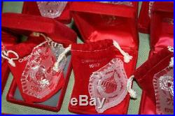18 Waterford Crystal Ornaments 12 Days Of Christmas Series 1978-1995 Complete ++
