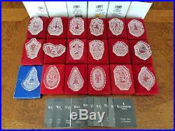 18 pcs Waterford Crystal 12 Days of Christmas Ornaments Set 1978 1995 inc 1982
