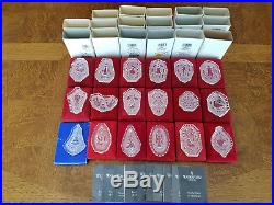 18 pcs Waterford Crystal 12 Days of Christmas Ornaments Set 1978 1995 inc 1982