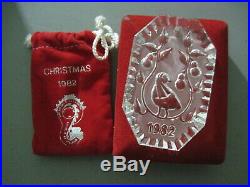 1982 WATERFORD CRYSTAL 12 Days of Christmas Ornament #1 PARTRIDGE in Box