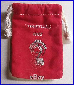 1982 WATERFORD CRYSTAL PARTRIDGE CHRISTMAS ORNAMENT WithBOX & POUCH