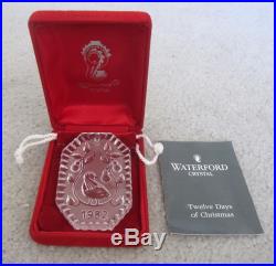 1982 Waterford Crystal 12 Days Of Christmas Ornament Partridge In A Pear Tree