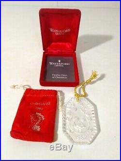 1982 Waterford Crystal Ornament 12 Days Christmas Partridge In A Pear Tree