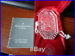 1982 Waterford Crystal Ornament, 12 Days of Christmas, Partridg in a Pare Tree