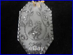 1982 Waterford Crystal Ornament A Partridge in a Pear Tree 12 Days of Christmas