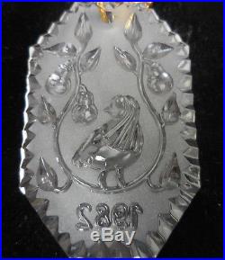 1982 Waterford Crystal Ornament A Partridge in a Pear Tree 12 Days of Christmas