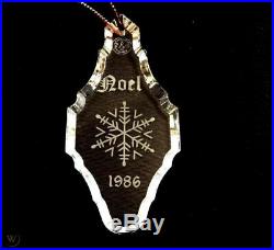 1986 NOEL BACCARAT ANNUAL ORNAMENT WithLARGE SNOWFLAKE WithBOX! VERY RARE