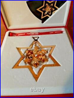 1987 SNOW CRYSTAL CHRISTMAS MOBILE 24 carat gold plated GEORG JENSEN. Box