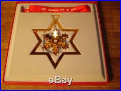 1987 Snow Crystal CHRISTMAS MOBILE 24 carat gold plated GEORG JENSEN. Box