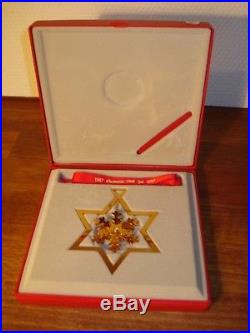 1987 Snow Crystal CHRISTMAS MOBILE 24 carat gold plated GEORG JENSEN. Box