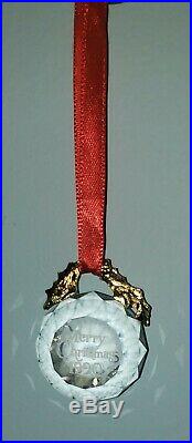 1990 Swarovski Ball Ornament Exquisite Faceted Crystal Ornament Merry Christmas