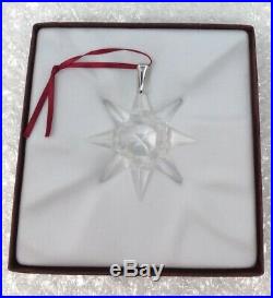 1991 Swarovski Crystal Annual Christmas Ornament Snowflake Star In Original Box