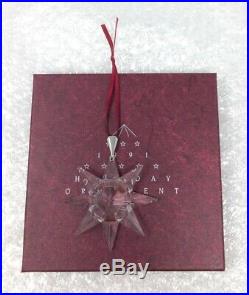 1991 Swarovski Crystal Annual Christmas Ornament Snowflake Star In Original Box