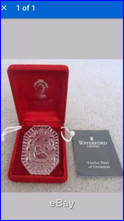 1991 WATERFORD Crystal Christmas Ornament 12 MAIDS A MILKING