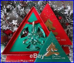 1992 SWAROVSKI CRYSTAL ANNUAL CHRISTMAS ORNAMENT STAR SNOWFLAKE