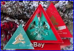1992 Swarovski Crystal Annual Christmas Ornament Star Snowflake