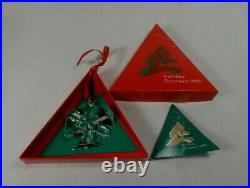 1992 Swarovski Crystal Christmas Ornament With Box and COA