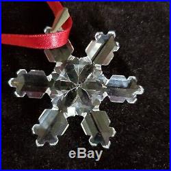 1992 Swarovski Crystal Holiday Christmas Snowflake Ornament Orig Box