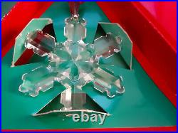 1992 Swarovski Crystal Snowflake Ornament in original box with COA. EXCLT. COND