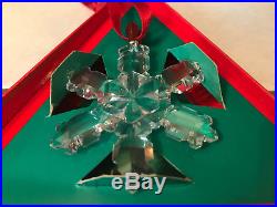 1992 Swarovski Crystal Snowflake Star 2nd Annual Christmas Ornament MIB & Paper