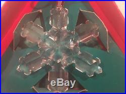 1992 Swarovski Crystal Snowflake Star Annual Christmas Ornament with Paper