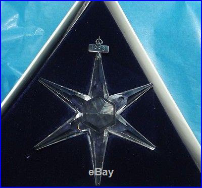 1993 Annual Limited Edition SWAROVSKI Crystal Holiday Ornament Christmas MIB COA