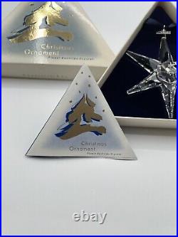 1993 Swarovski Crystal 3 Annual Christmas Holiday Ornament Box Cert 174969