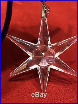 1993 Swarovski Crystal Annual Christmas Ornament Snowflake Mint Box Top Only