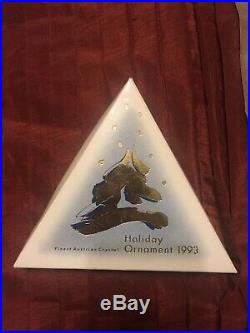 1993 Swarovski Crystal Annual Christmas Ornament Star Snowflake Box & Coa