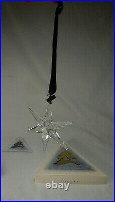 1993 Swarovski Crystal Christmas Ornament With Box, and COA