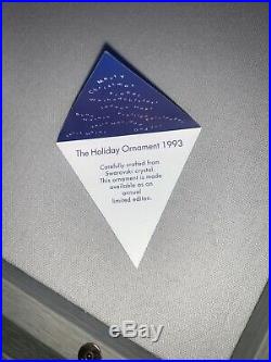 1993 Swarovski Crystal Holiday Christmas Star Snowflake Ornament Orig Box