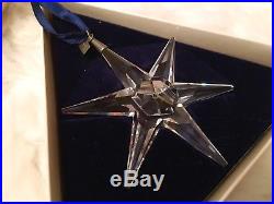 1993 Swarovski Crystal Snowflake Annual Christmas Tree Ornament In Box