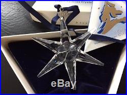 1993 Swarovski Crystal Star Snowflake Christmas Ornament Never Used