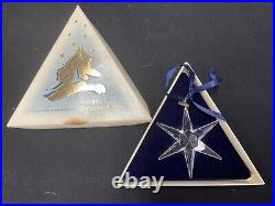 1993 Swarovski Holiday Christmas Annual Crystal Star Snowflake Ornament withBox
