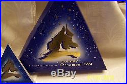 1994 SWAROVSKI CRYSTAL ANNUAL LIMITED EDITION CHRISTMAS ORNAMENT BOX, COA, RARE